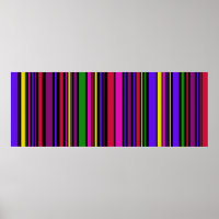 Poster Colossal multicolore Barcode Art #2