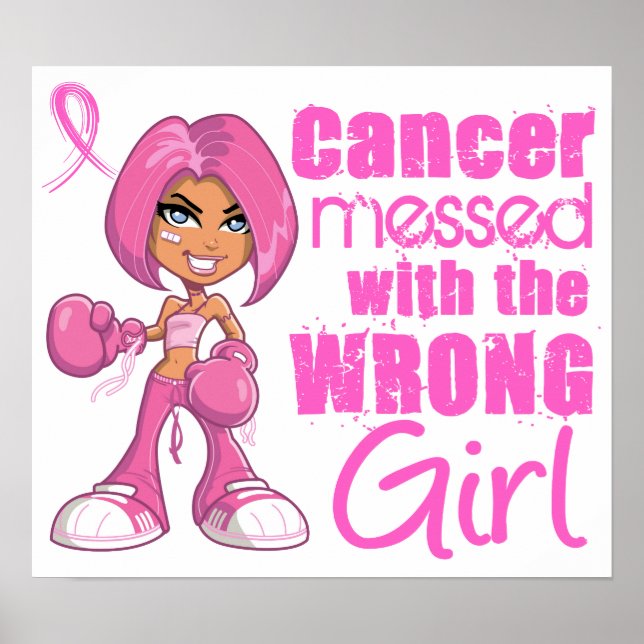 Poster Combattante du cancer du sein 1 (Devant)