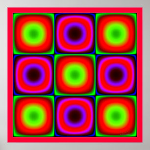 Poster Combinaison de couleurs Flickering