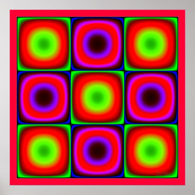 Poster Combinaison de couleurs Flickering (Devant)