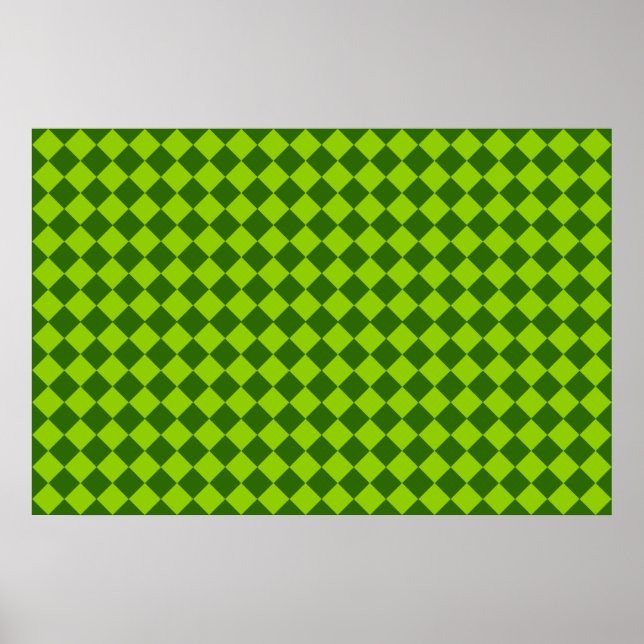 Poster Combinaison verte motif diamant par STaylor (Devant)