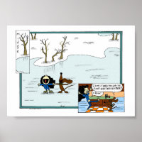 Poster comique de patinage de sol Midge et Melissa