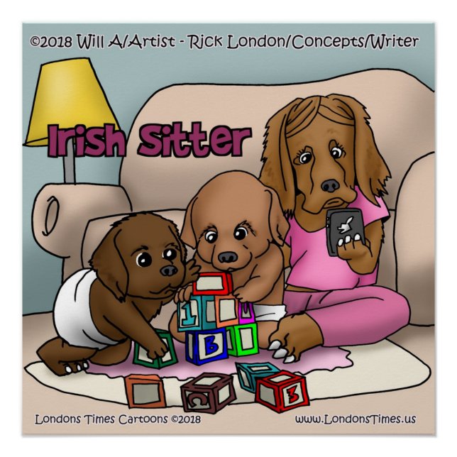 Poster comique Rick London Irish Setter (Devant)