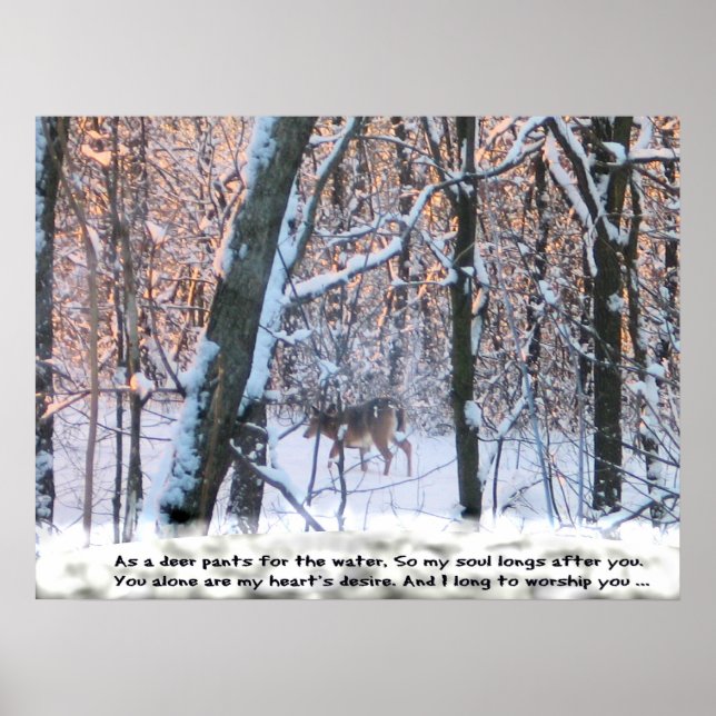 Poster Comme le cerf pantalon pour l'eau... (Devant)