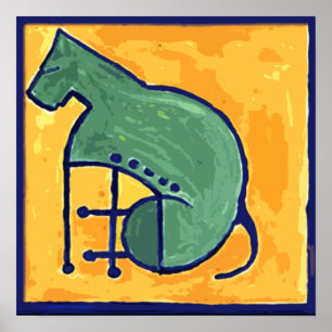 POSTER COMME LE CUBISME DE CHIEN DE S