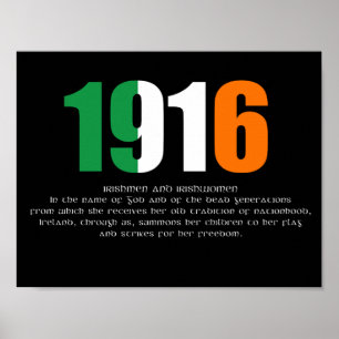 Poster commémoratif de Pâques 1916