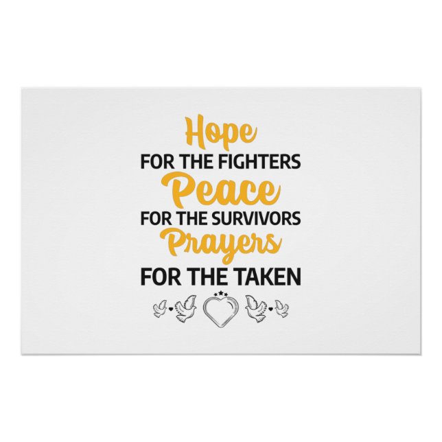 Poster commémoration de la journée mondiale du cancer (Devant)