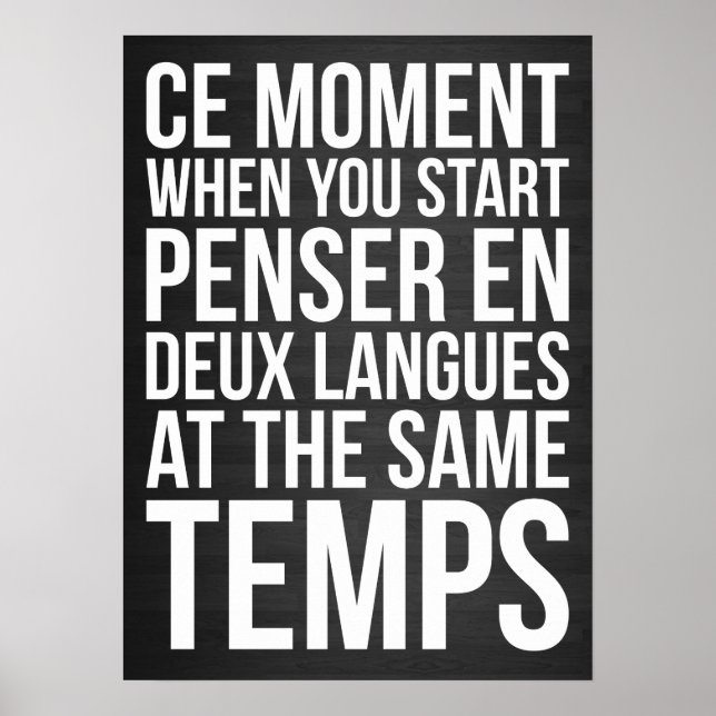 Poster Commencer Penser En Deux Langues Au Même Temps (Devant)