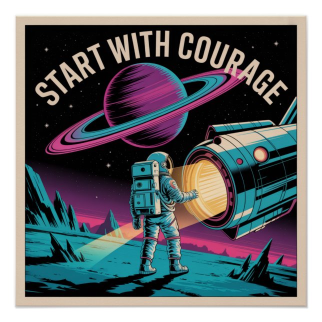 Poster Commencez Avec Courage (Devant)