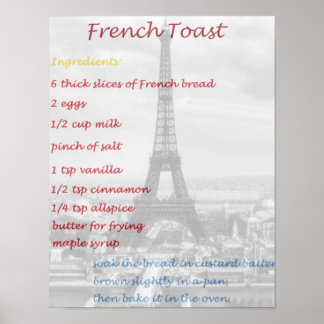 Poster Comment faire un toast français Copycat Recette Po