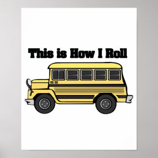 Poster Comment je marche (autobus scolaire)