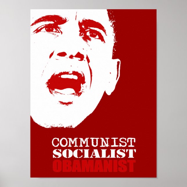 POSTER COMMUNISTE, SOCIALISTE, OBAMANISTE (Devant)