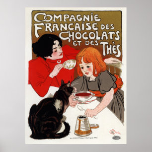 Poster Compagnie Francaise des Chocolats, Steinlen