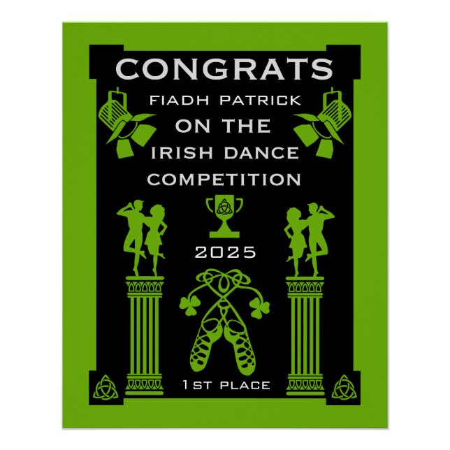 Poster Compétition de danse irlandaise (Devant)