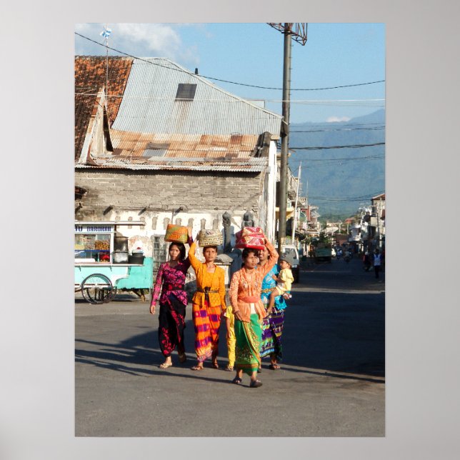 Poster complet (18" x 24") Singaraja Bali Indonési (Devant)