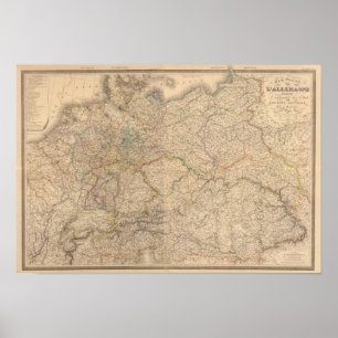 Poster Composite Map of Germany