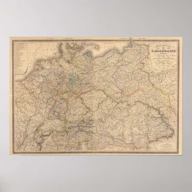 Poster Composite Map of Germany (Devant)