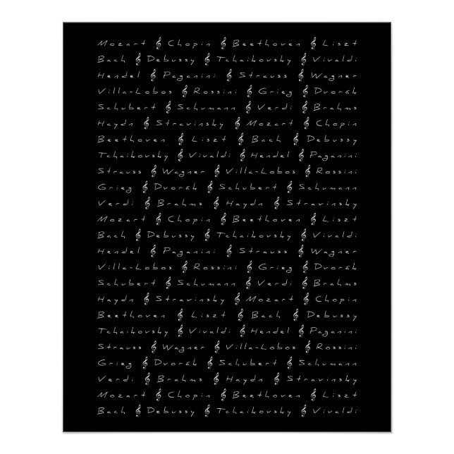 Poster Compositeurs de musique classique (Devant)