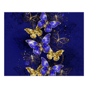 Poster Composition avec papillons Sapphire