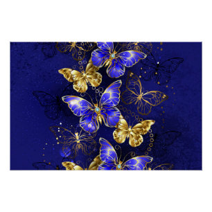 Poster Composition avec papillons Sapphire