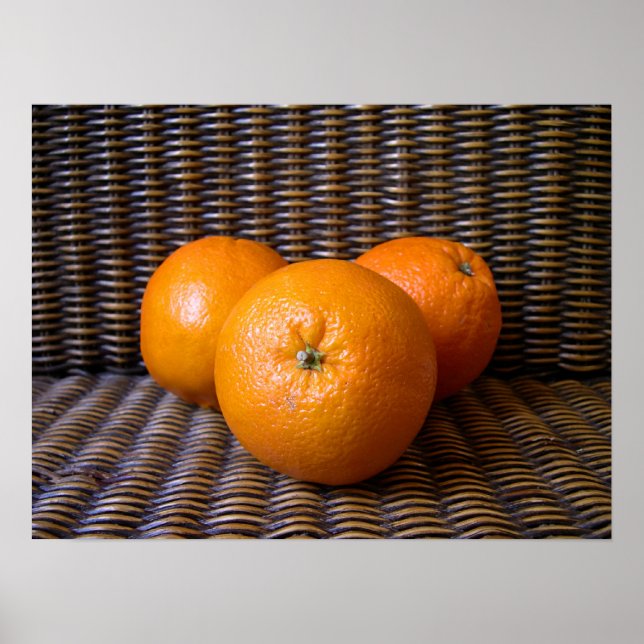Poster composition d'oranges dans un panier  (Devant)