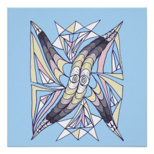 Poster Composition géométrique des spirales