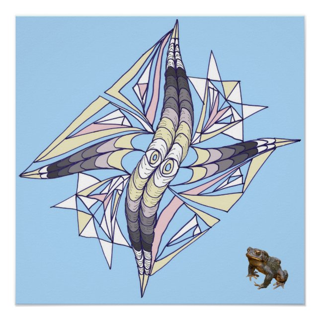 Poster Composition géométrique des spirales (Devant)