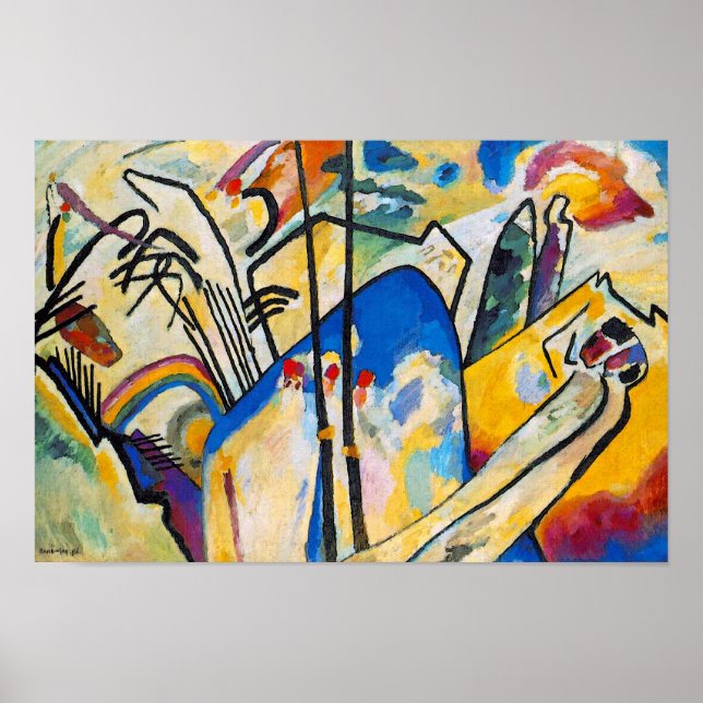 Poster Composition Quatre de Wassily Kandinsky - Art Abst (Devant)