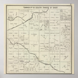 Poster Comté de Fresno, Californie 12