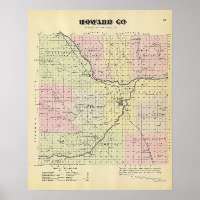 Poster Comté de Howard, Nebraska (Devant)