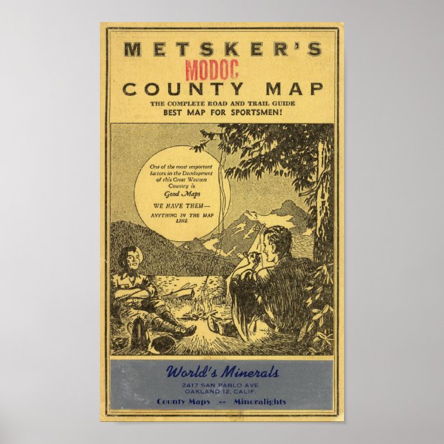 Poster Comté de Modoc (Devant)