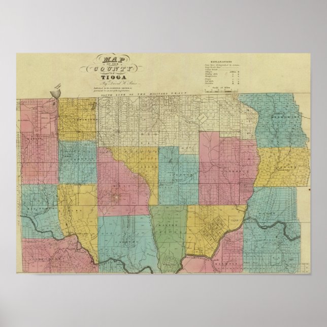 Poster Comté de Tioga (Devant)