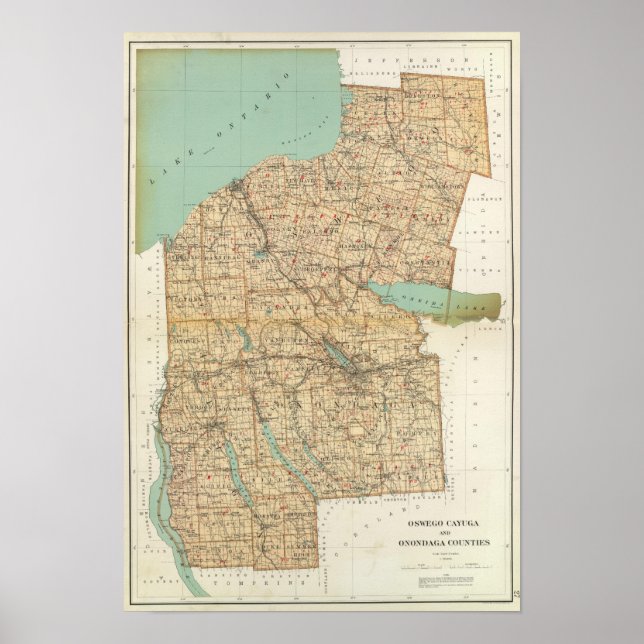 Poster Comtés d'Oswego, Cayuga, Onondaga (Devant)