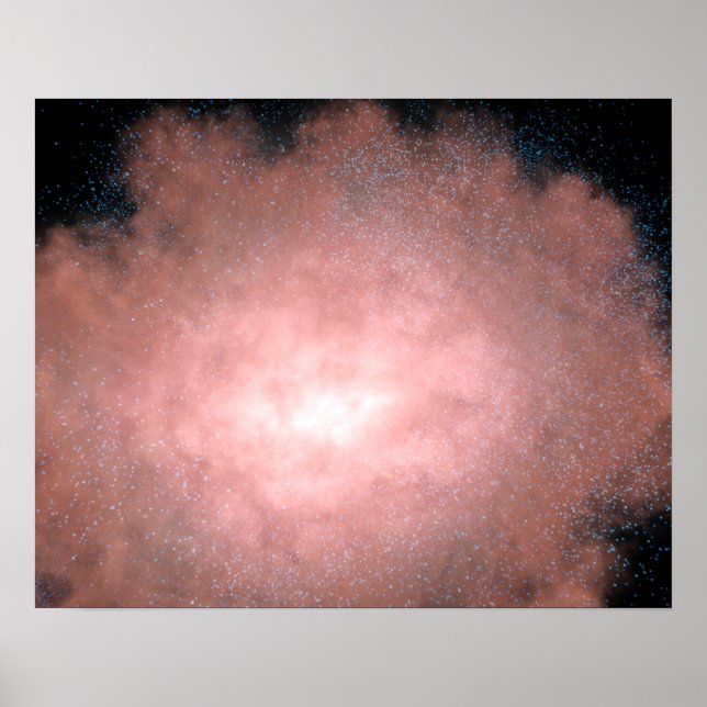 Poster Concept de ce qu'une galaxie poussiéreuse et brill (Devant)