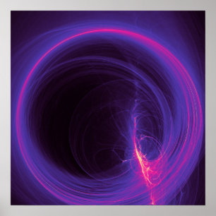 Poster Conception abstraite circulaire rose et violet