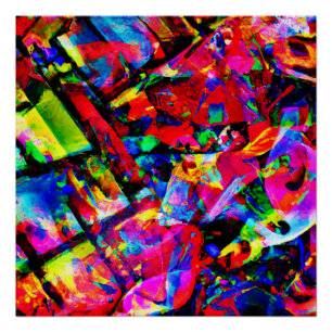Poster Conception abstraite colorée
