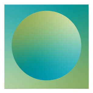 Poster Conception Abstraite de Cercle en dégradé de Vert