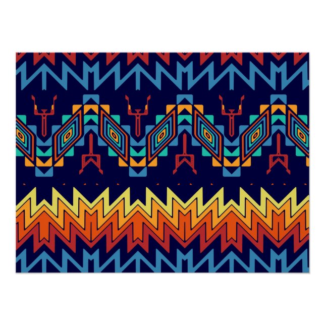 Poster Conception abstraite de la conception tribale (Devant)