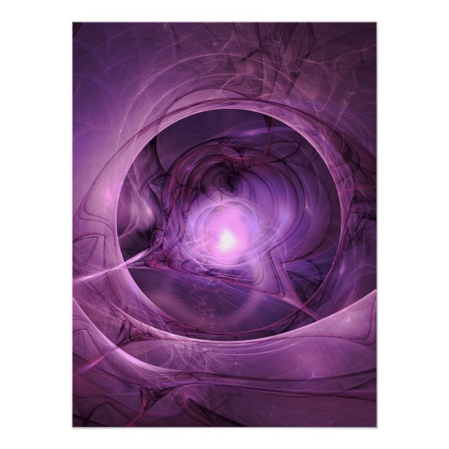 Poster Conception Abstraite Royaumes Violets (Devant)