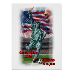 Poster Conception colorée de la statue de la Liberté sur