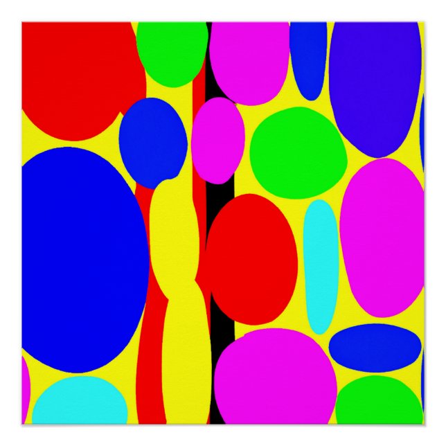 Poster Conception colorée dynamique (Devant)