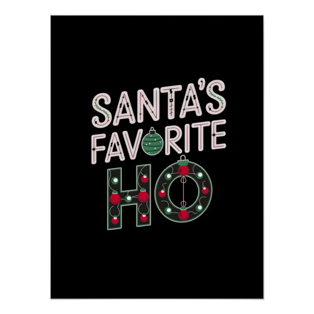 Poster Conception d'Art numérique Ho favori père Noël (Devant)