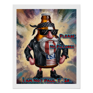 Poster Conception de bière drôle colorée sur un
