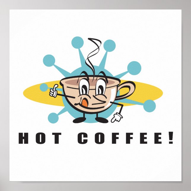 Poster conception de café chaud rétro (Devant)