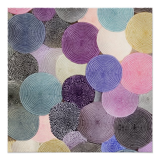 Poster Conception de cercles colorés (Devant)