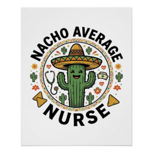 Poster Conception de chemise de fiesta de cactus d'infirm