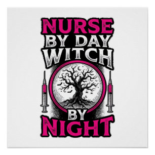 Poster Conception de chemise Halloween Sorcière de nuit I