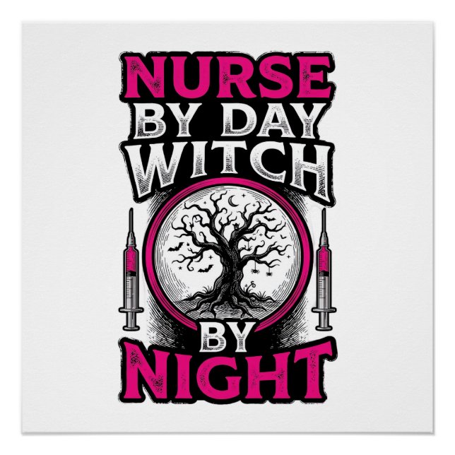 Poster Conception de chemise Halloween Sorcière de nuit I (Devant)