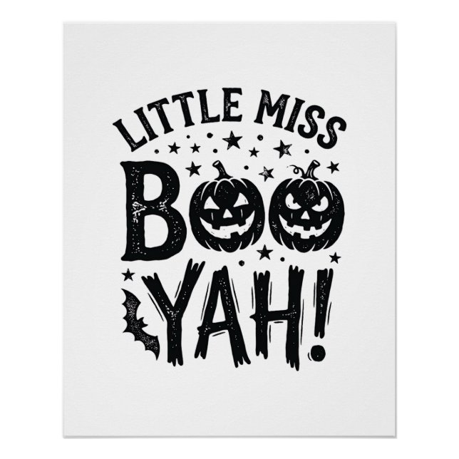 Poster Conception de chemise Halloween vintage Little Mis (Devant)
