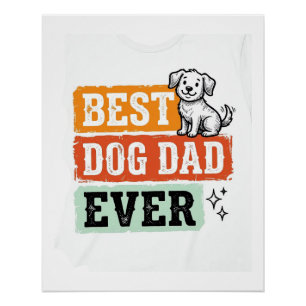 Poster Conception de chemise pour chien mignonne Meilleur